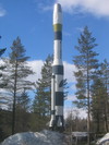The model rocket near Hotel Dilbert.