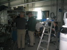 Mark, Enzo, Peter, and Jeff working on the optical alignment.