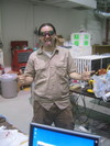 Chris models his new safety glasses.