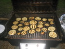 Eggplant on the grill.