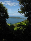 A view of Motuara and Hippa Islands.  The North Island could be faintly discerned on the horizon from this view (but probably not in this image).