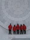 Group shot in front of SPT.  From left: Colin, Chin-Lin, Jamie, Grant, me.