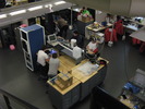 Zak, Grant, Justus, and Colin working in Science in the Elevated Station.