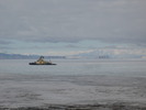 The icebreaker with impressive fata morgana in the background.