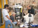 Gerald, Chris and Enzo work on the TDRSS downlink.